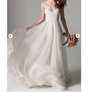 Watters ‘Kai’ Organza & lace A-line Wedding Dress